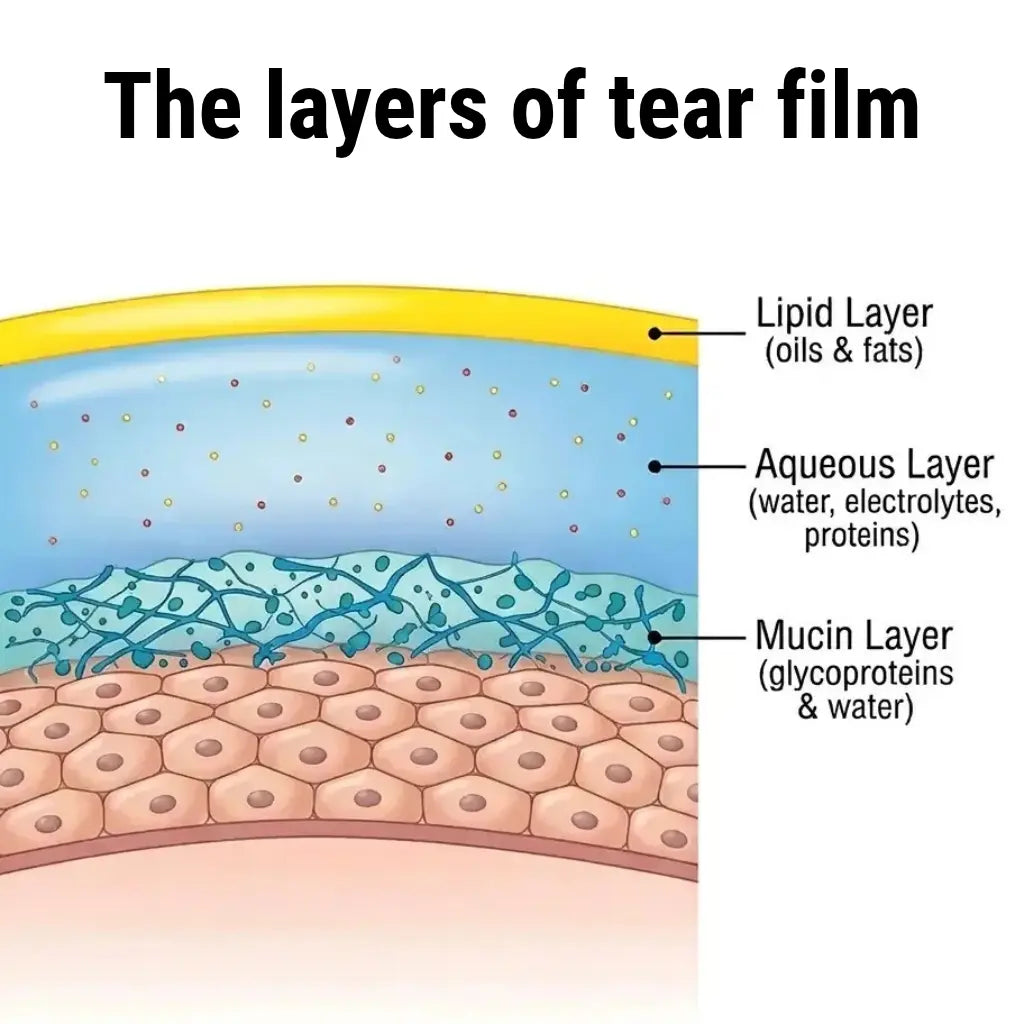 Healthy tear film diagram